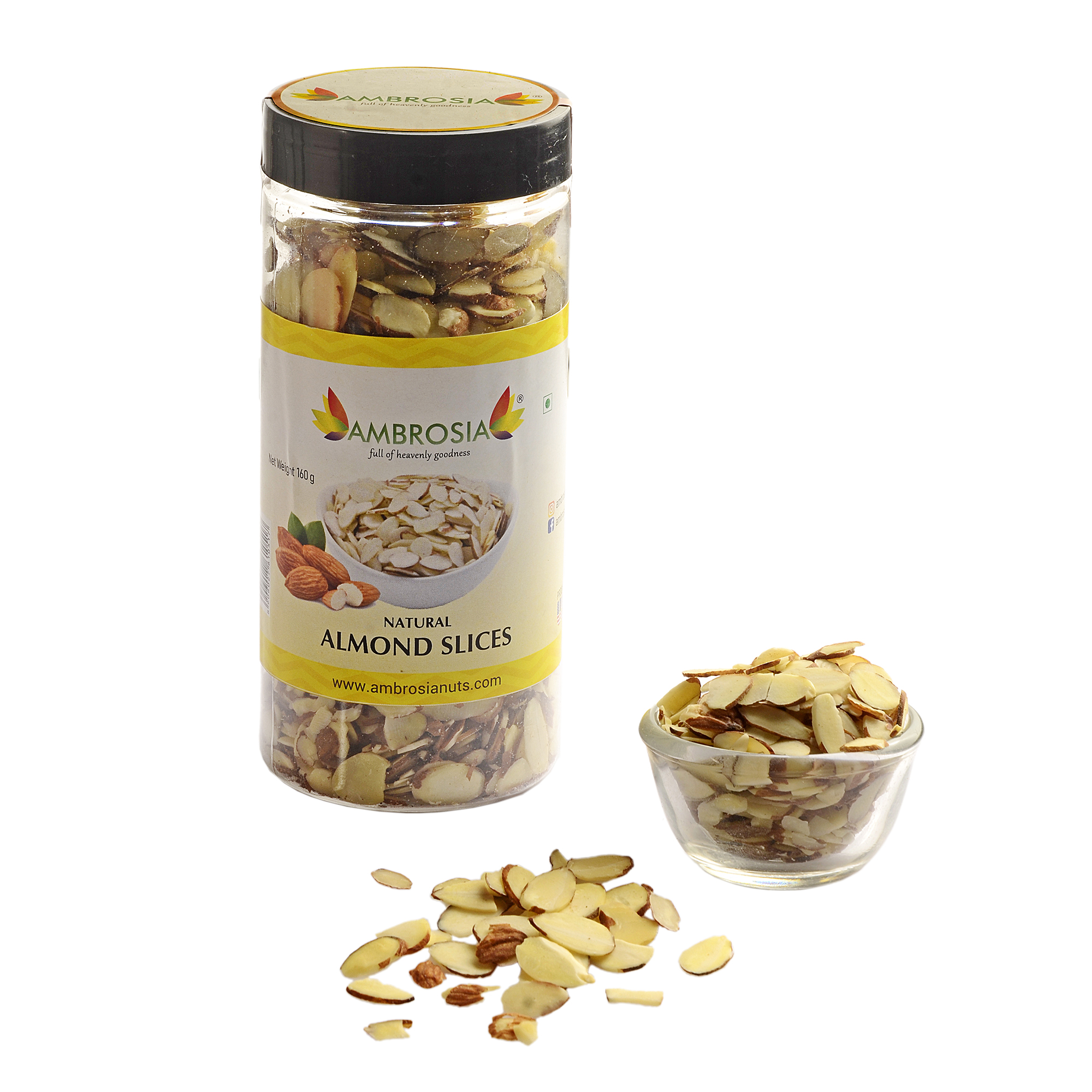 Unblanched California Almond Slices with skin